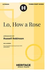 Lo, How a Rose Three-Part Mixed choral sheet music cover